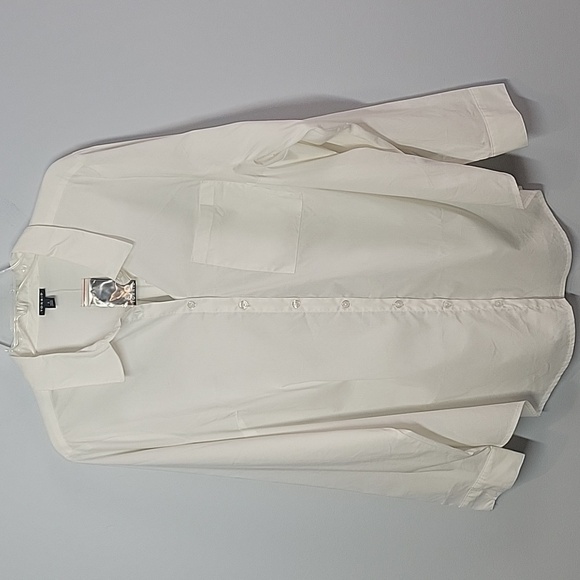 Torrid Madison Poplin Button Down Blouse white - Picture 1 of 12